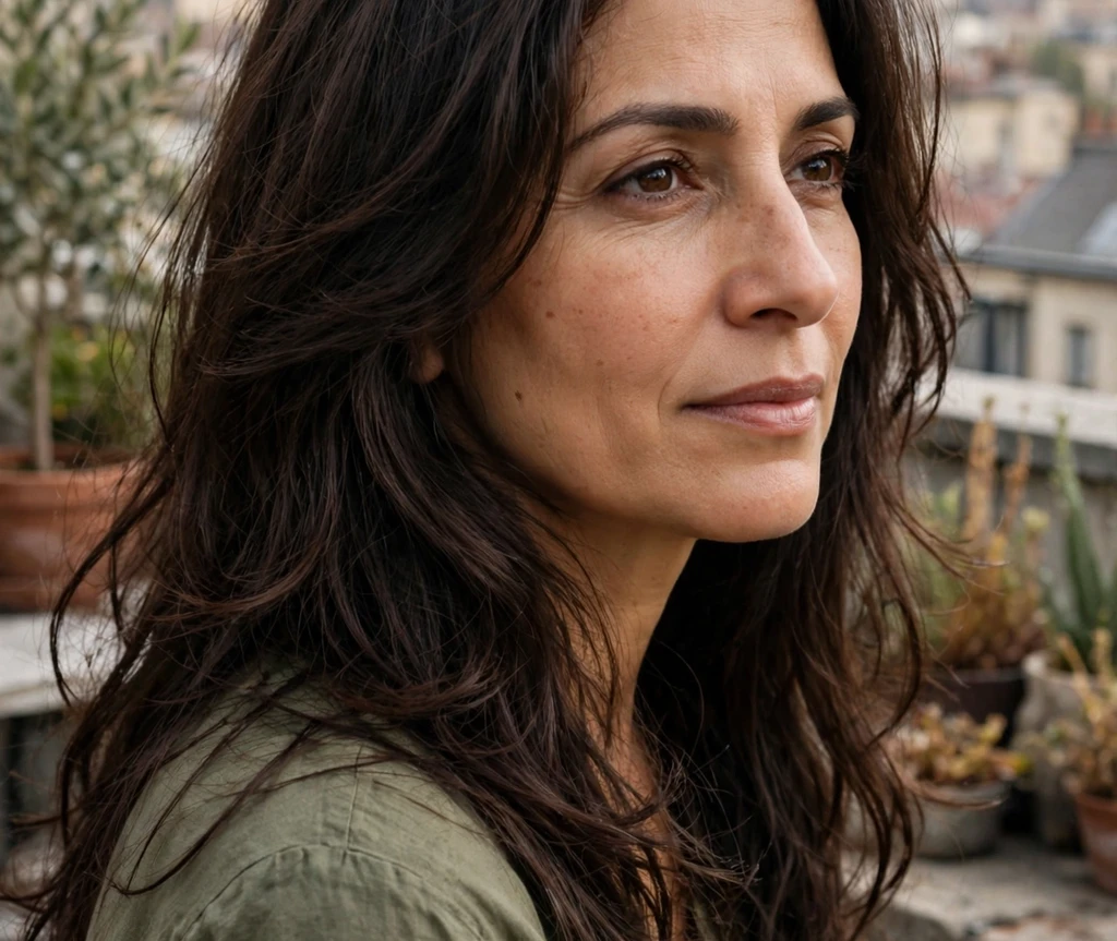 Chin-length opening layers on long thin fine hair