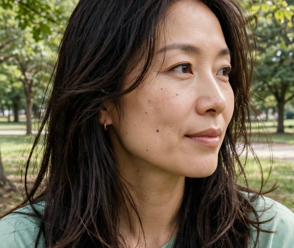 Gentle waves adding body to long thin fine hair