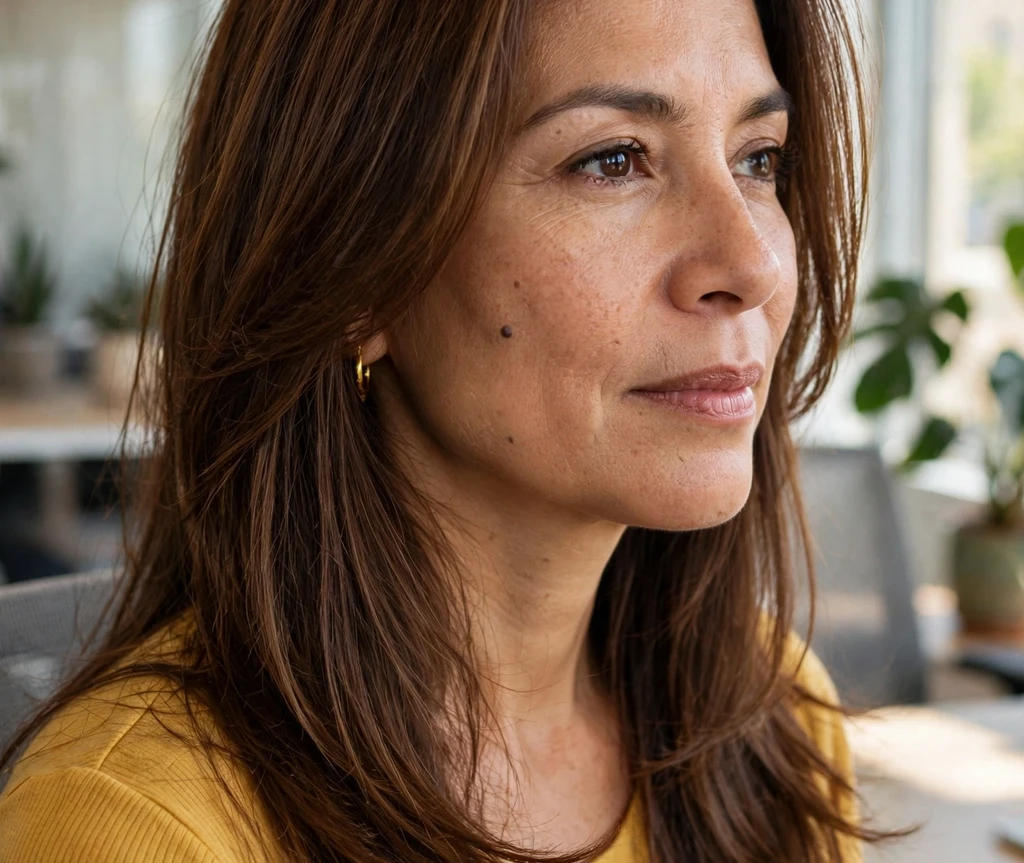 Light airy long layers for thin fine hair