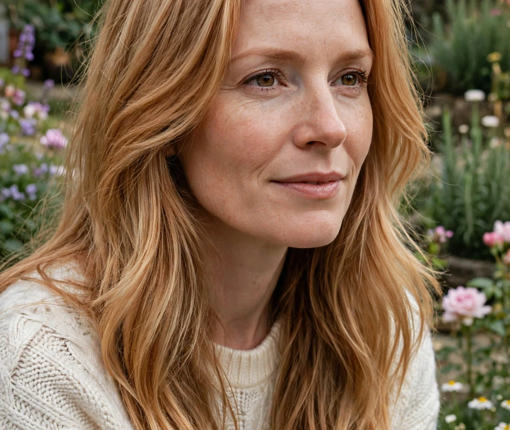 Chin-grazing face-framing layers on long thin hair