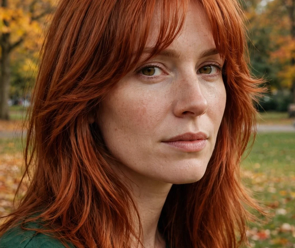 Beachy waves with long layers and curtain bangs