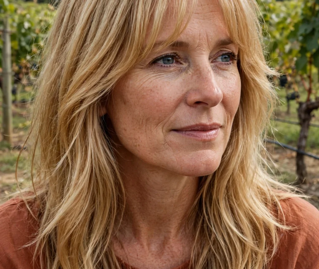 Fine long hair with subtle layers and curtain bangs
