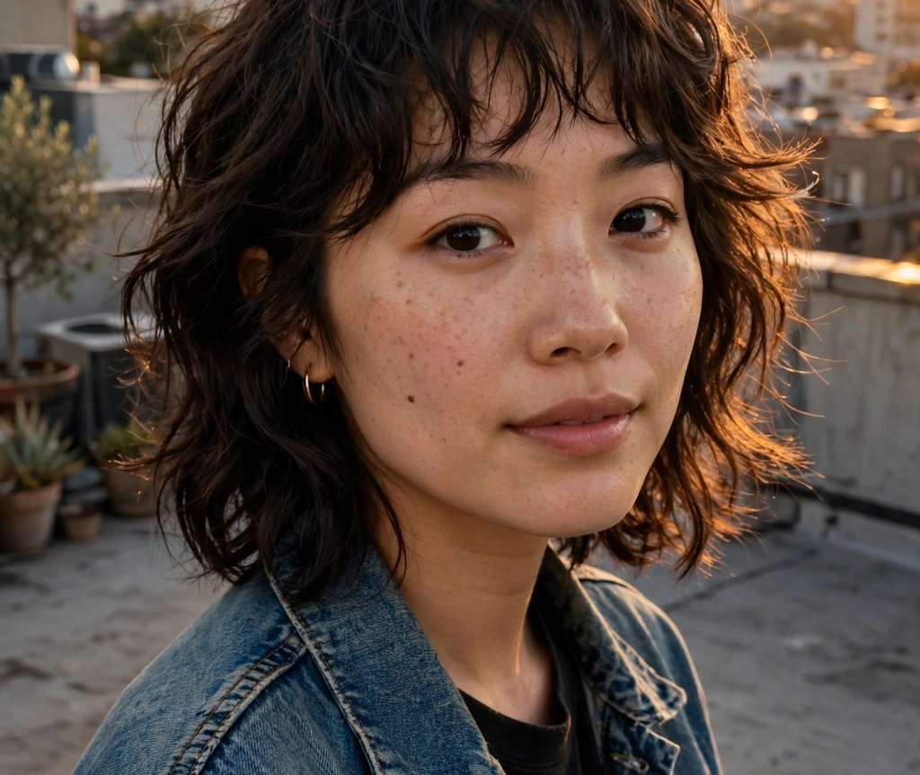 wavy long pixie haircut with piecey bangs