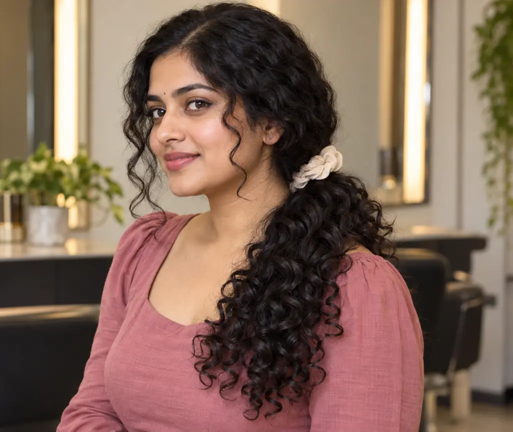 Low Curly Ponytail
