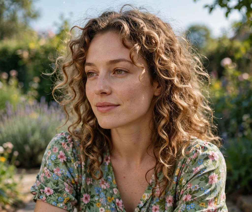 Toasted honey curls on medium blonde curly hair