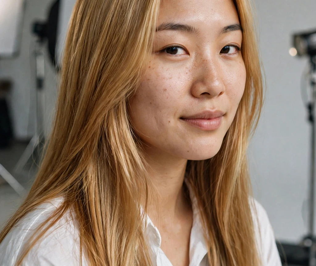 Deep honey glaze hair color with glossy shine