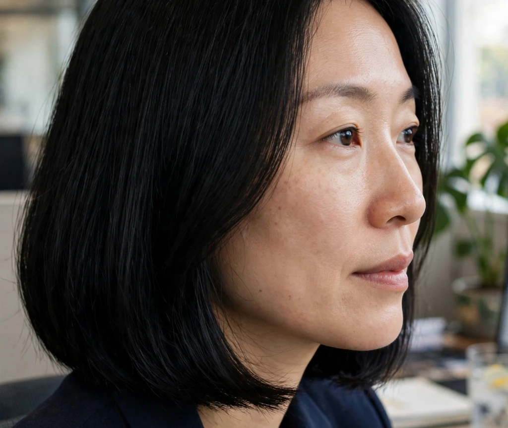 Layered medium bob for thick hair with feathered lightweight ends