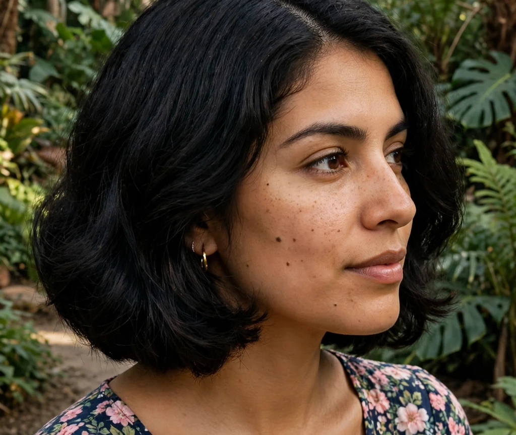 Dimensional highlighted medium bob for thick hair with multi tonal color