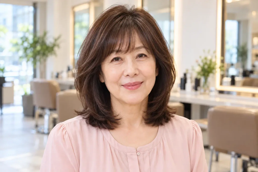 Medium Cut with Full Soft Bangs