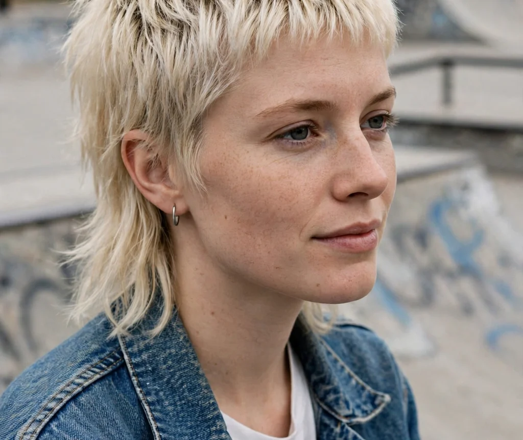 Textured Crop-Top Mullet