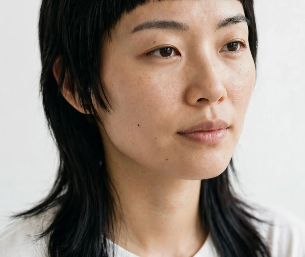 Blunt Fringe Mullet
