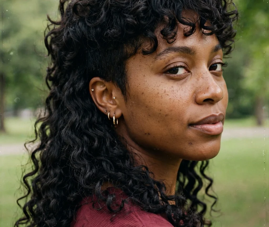 Curly Modern Mullet