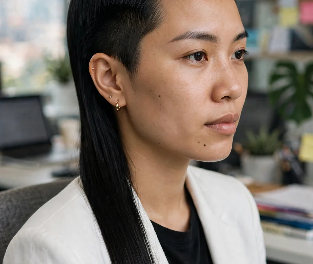 Sleek Straight Mullet