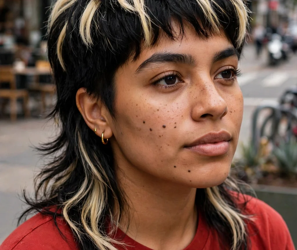 Chunky Highlight Mullet