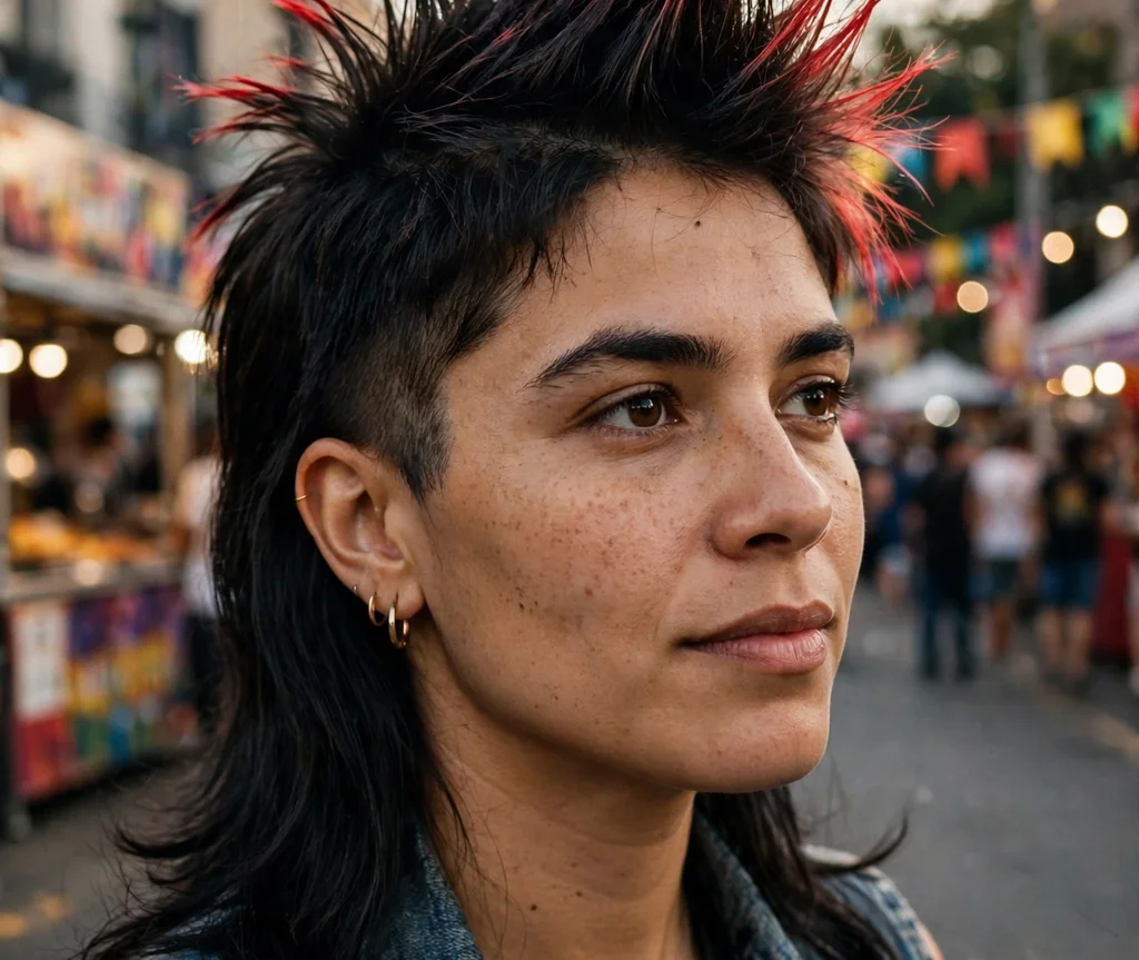 Faux Hawk Mullet