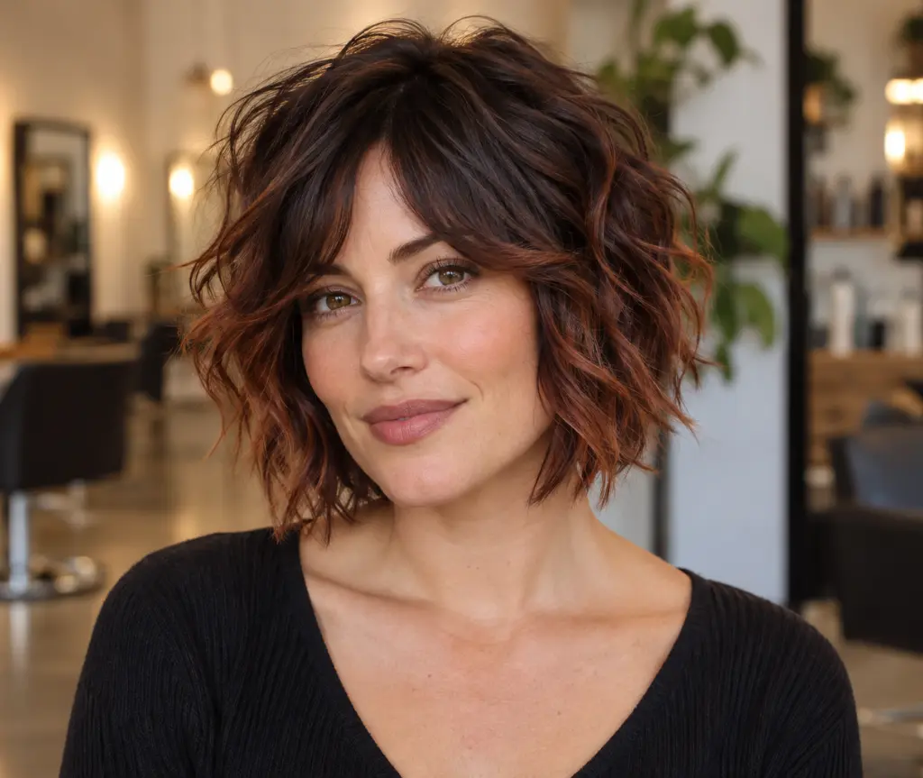 Natural Dark Roots With Cinnamon Ends