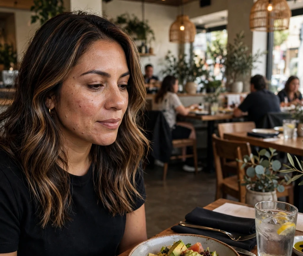 Subtle face-framing balayage on dark brown hair