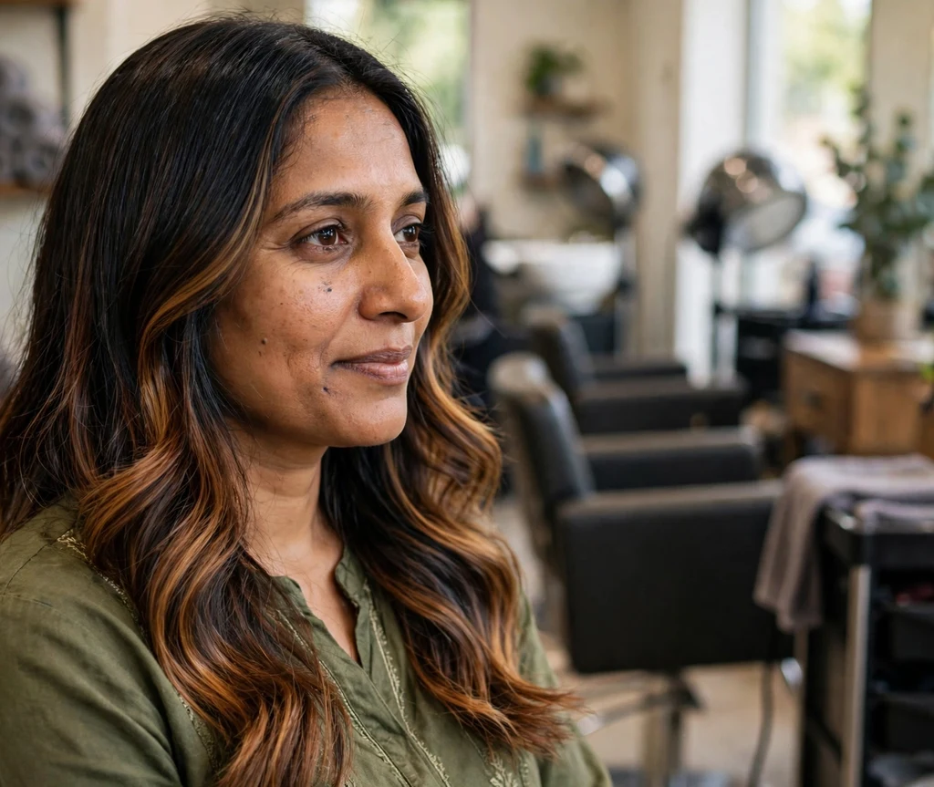 Healthy shiny ombre after a deep-conditioning treatment