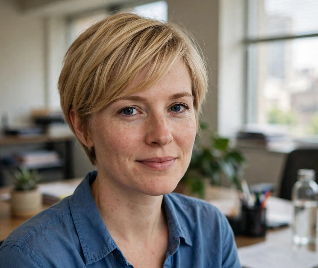 classic pixie bob haircut with side-swept bangs