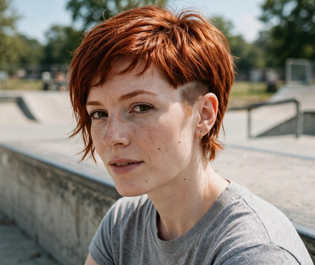 pixie bob haircut with undercut nape