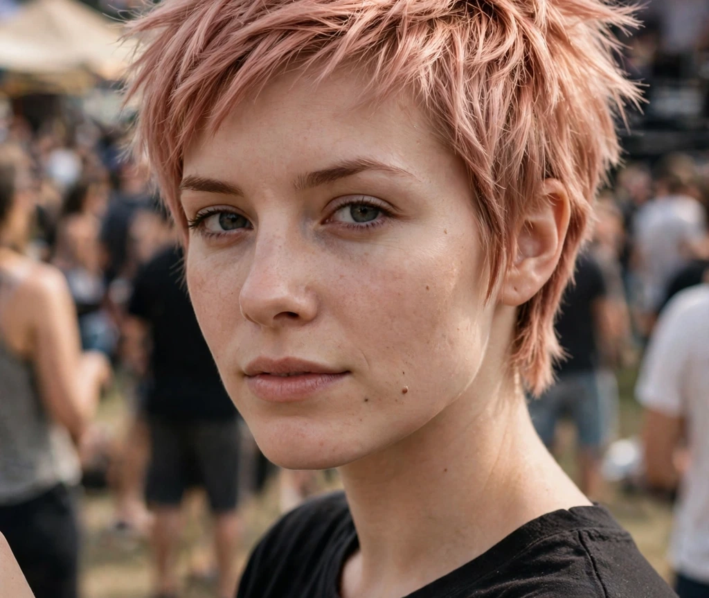 edgy pixie bob haircut with spiky texture