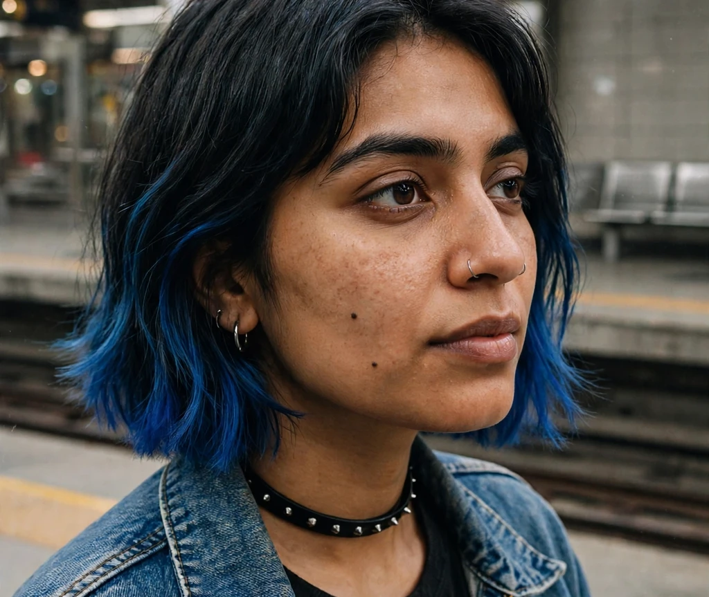 Silver-fox bob with spiky crown and shaved nape