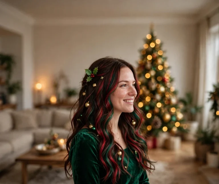 43 Beautiful Red And Green Christmas Hairstyles Full Of Spirit