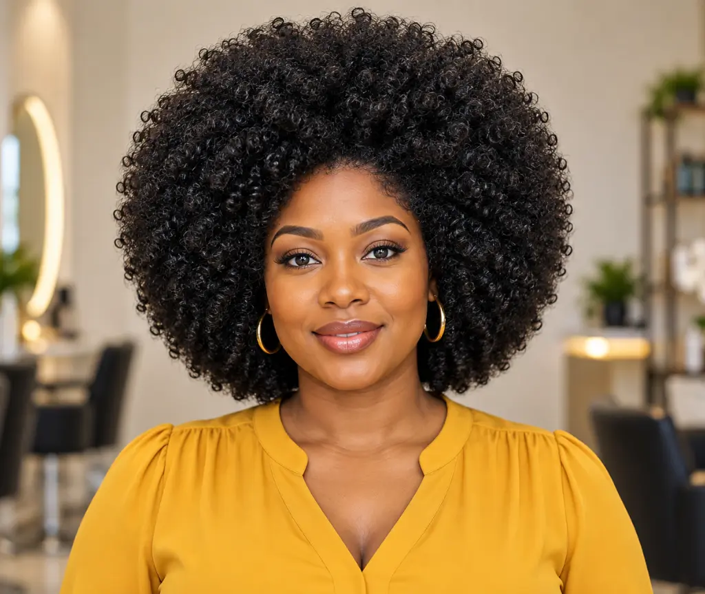 Rounded Afro Curly Wig