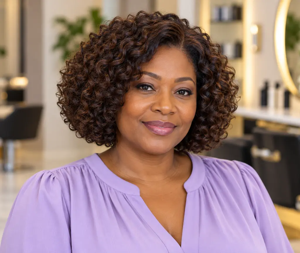 Rounded Curly Bob