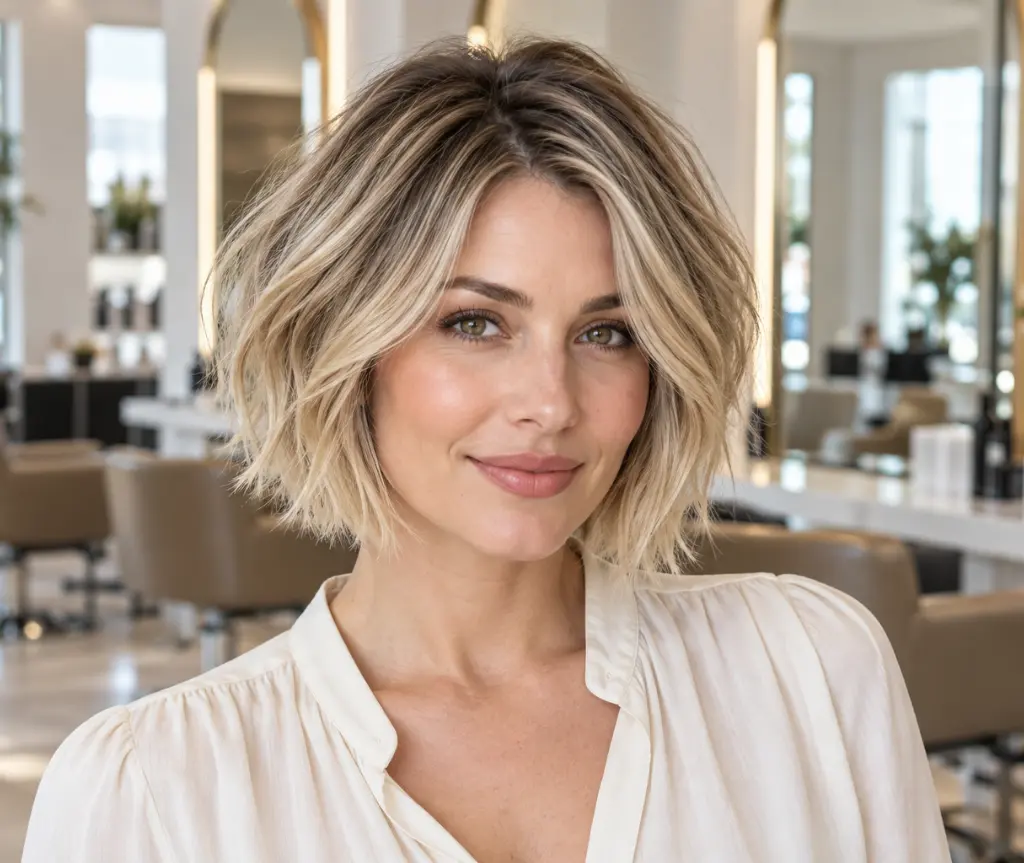 Sandy Blonde With Shadow Roots