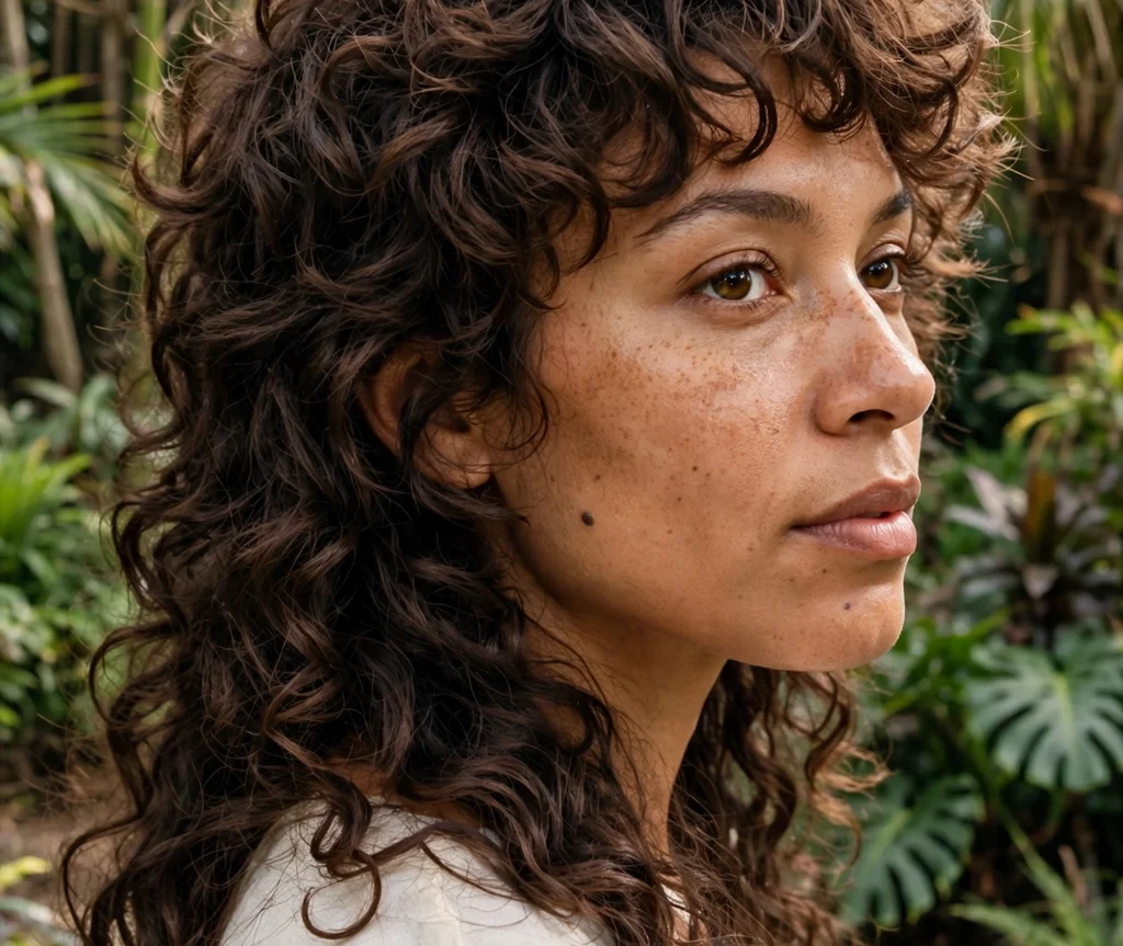 Curly Shag Mullet