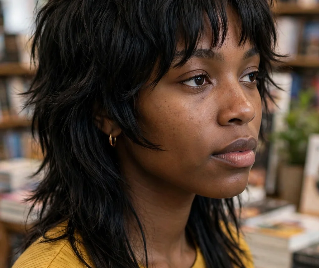 Shag Mullet With Curtain Bangs