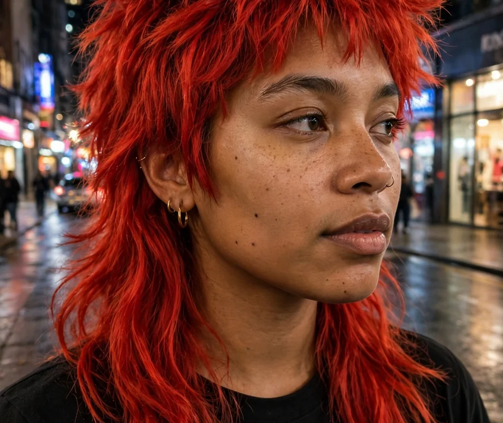 Red Shag Mullet