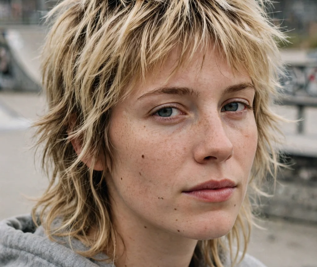 Messy Shag Mullet