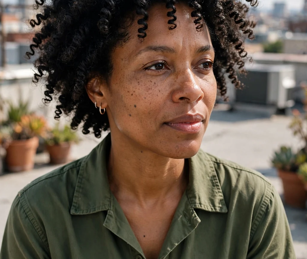 Black woman with a defined short coil-out full of volume