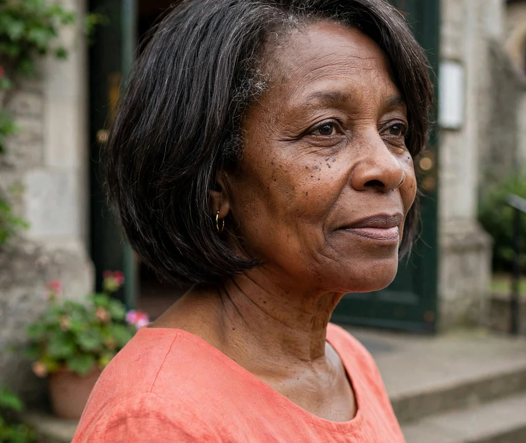 Black woman over 50 with a short layered bob