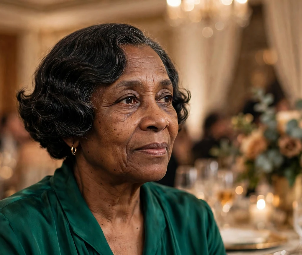 Black woman in her early 60s with a short finger waves bob