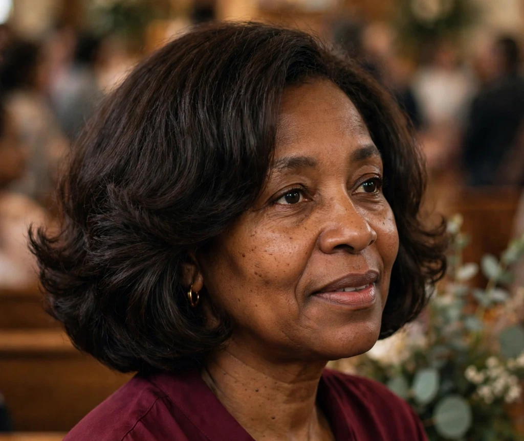 Voluminous espresso brown chin-length bob on a woman with an oval face