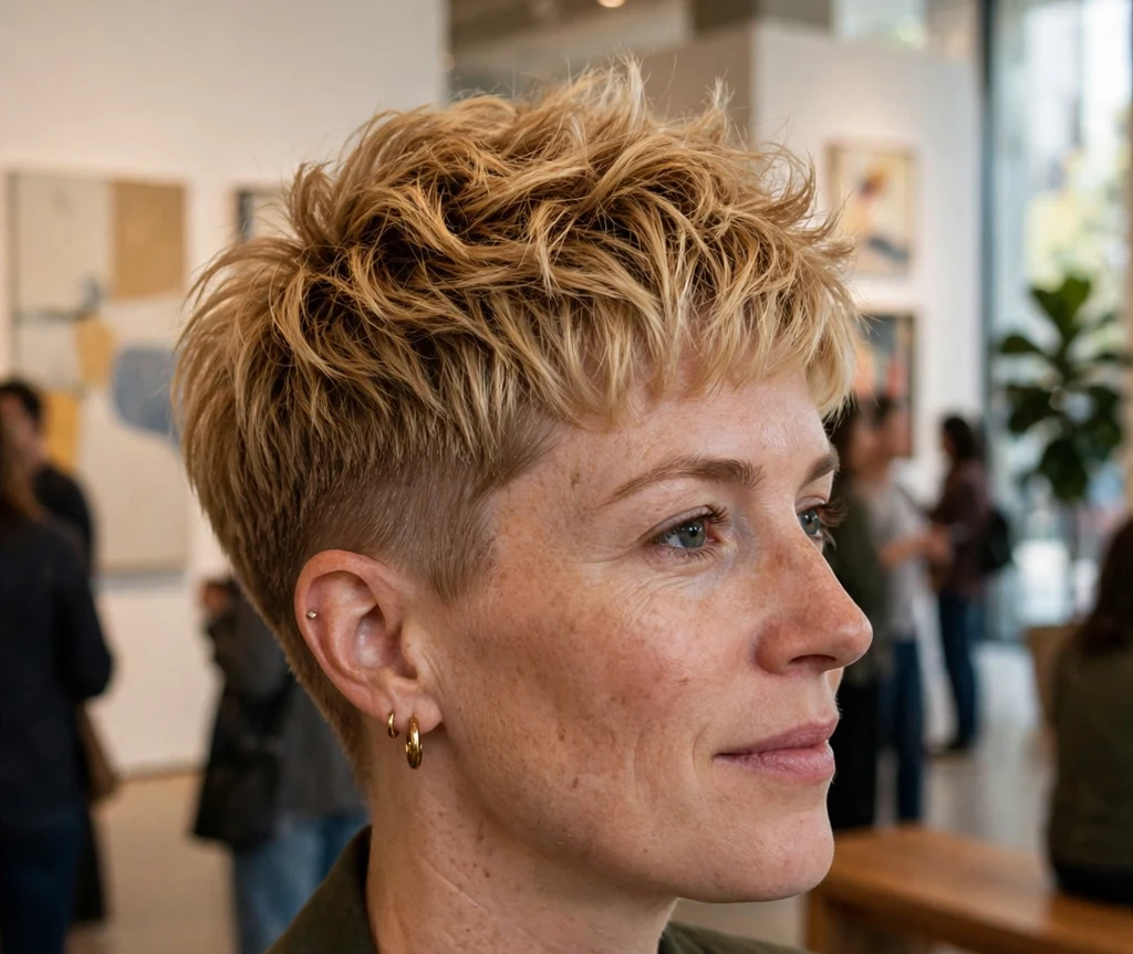 Woman with a curly bob with thinning-shear texture for thick curly hair
