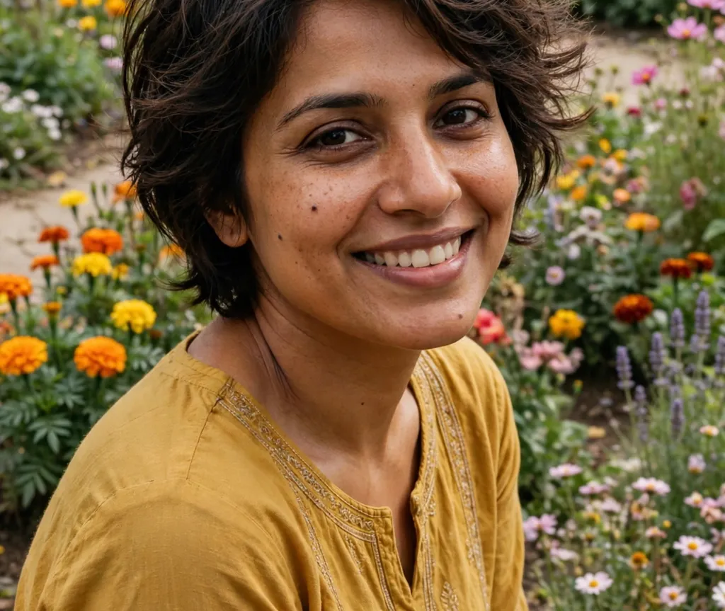 Tousled short layered bob on dark brown hair