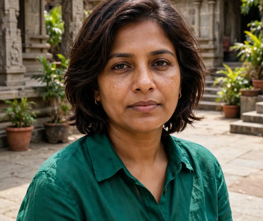 Neck-length layered short bob on dark brown hair