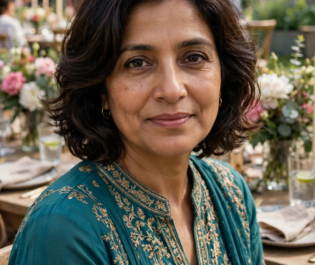 Short layered bob with soft waves on dark brown hair
