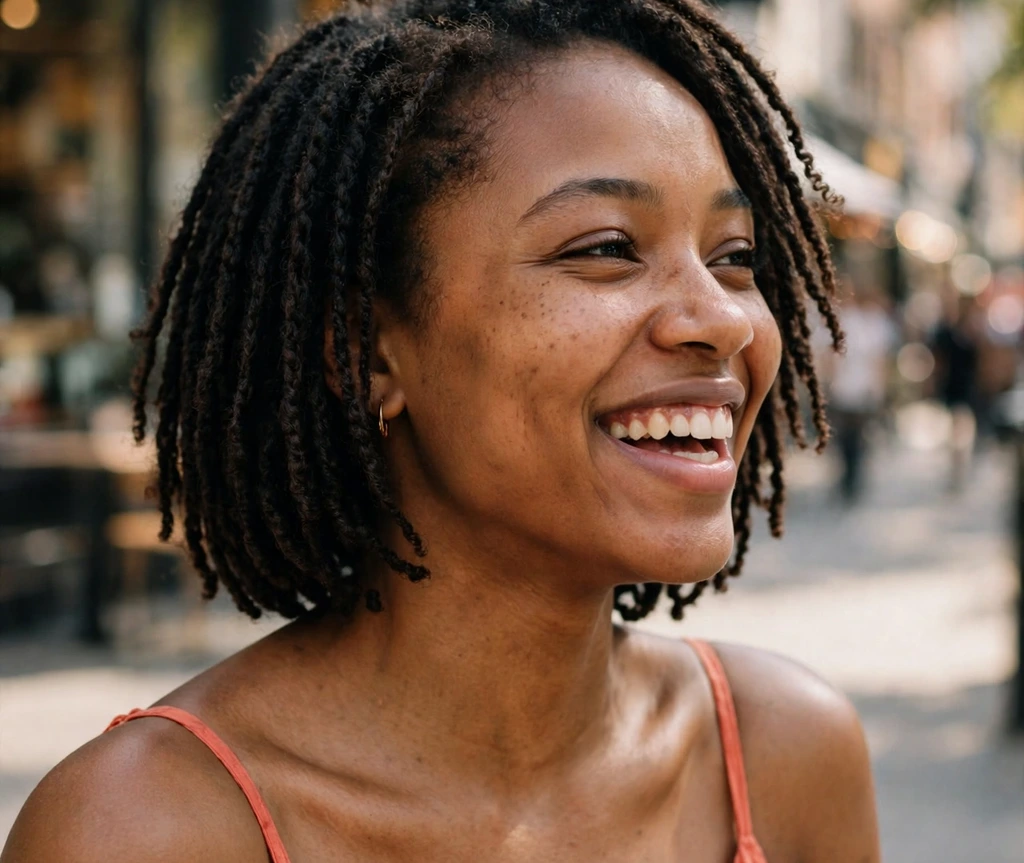 Bob braids with bouncy curly ends