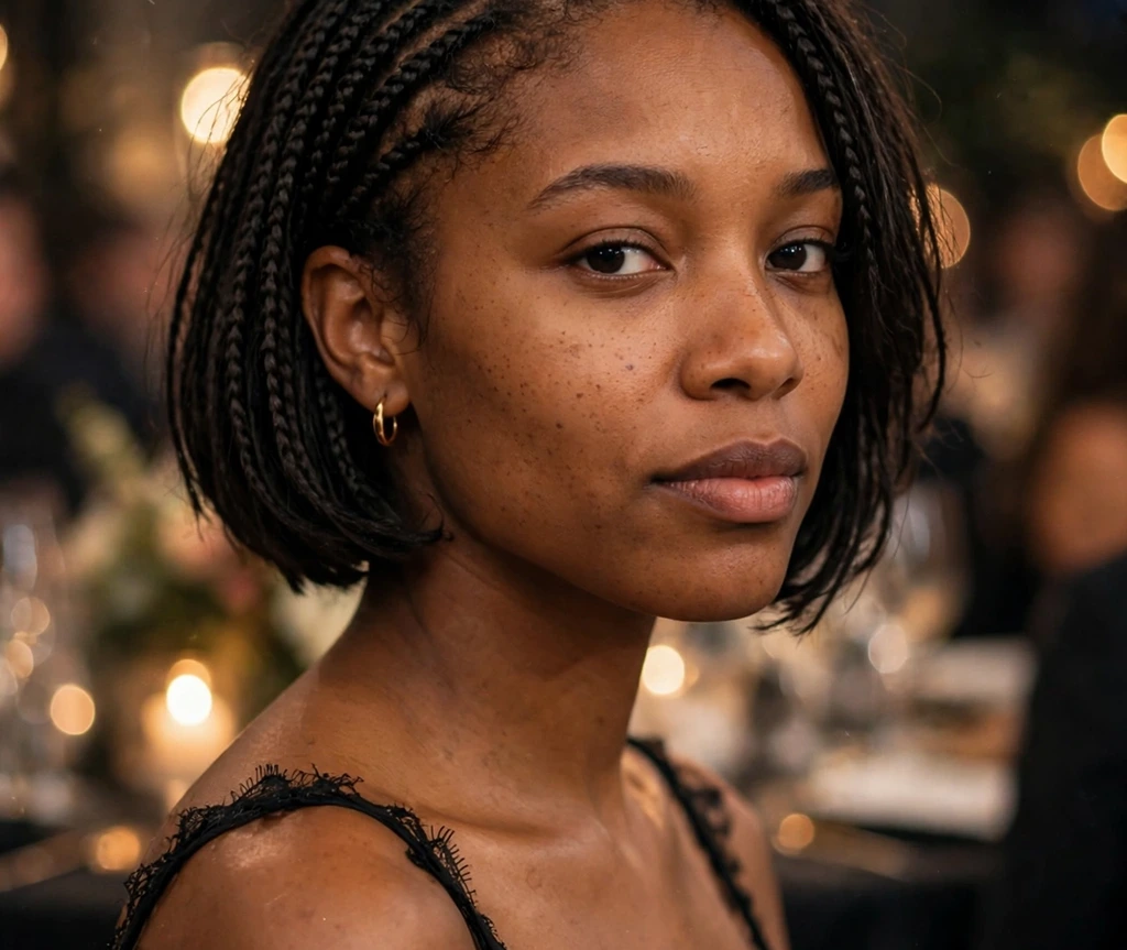 Mini twists in a rounded short bob