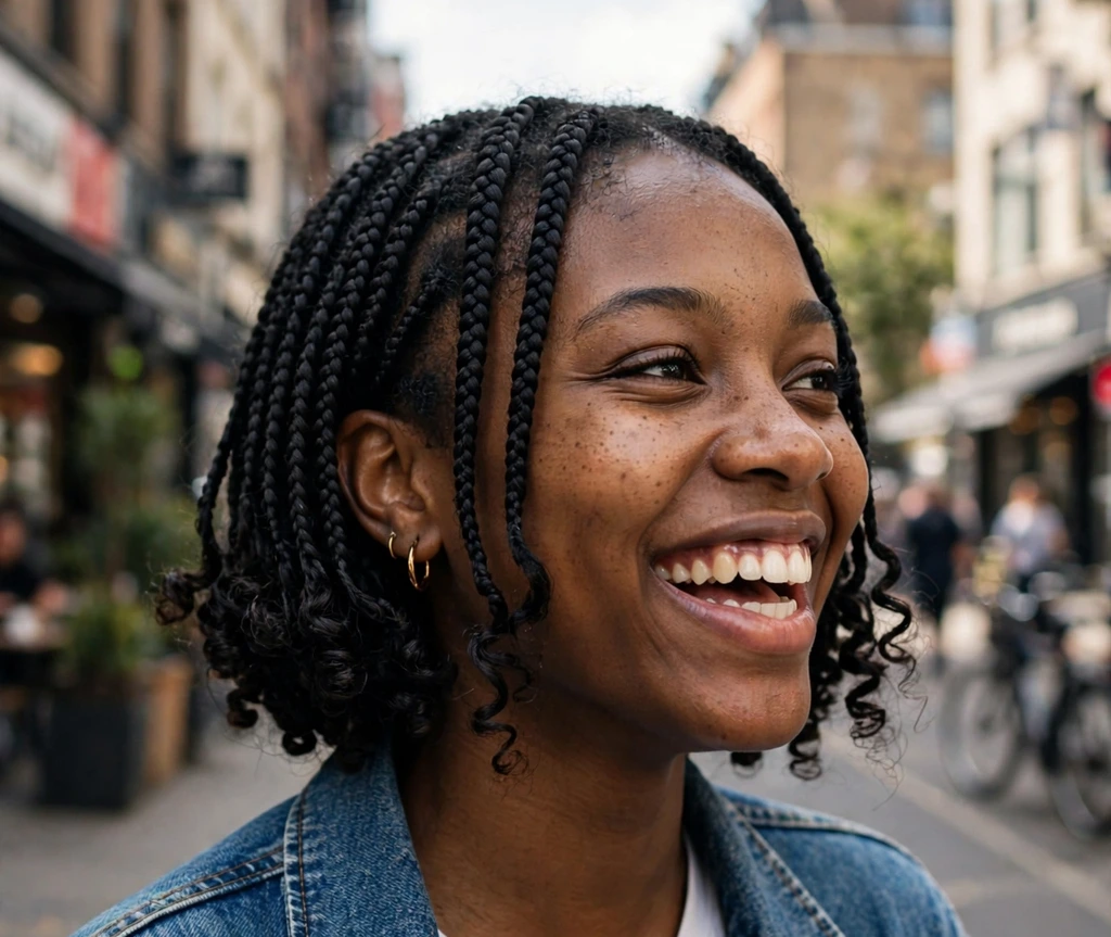 Flat-twist pin curl short updo