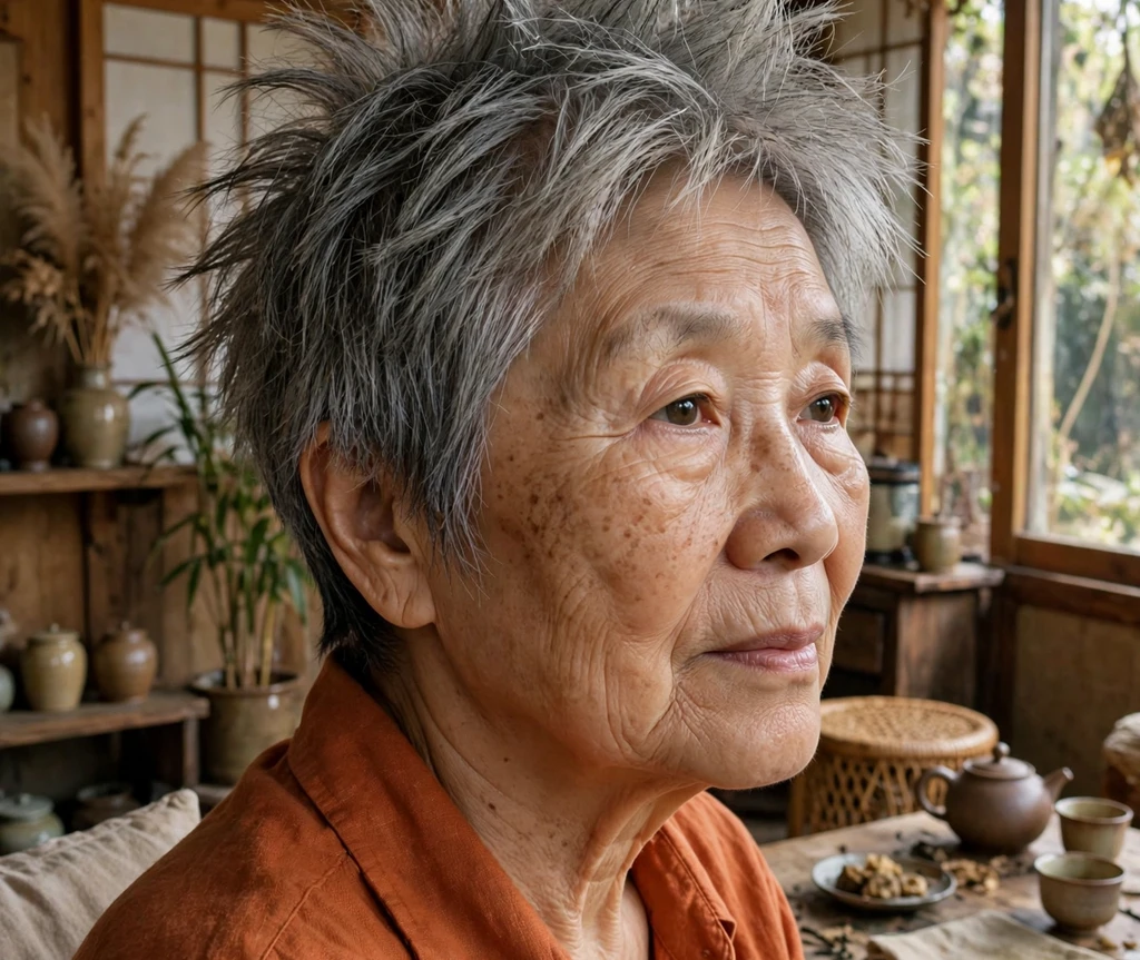 Razored spiky bob haircut for women over 50