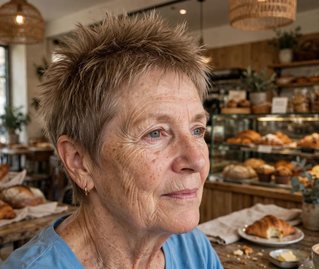 Soft spiky pixie for fine hair for women over 50