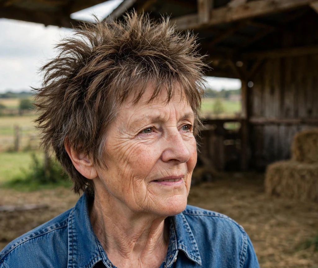 Textured spiky bob haircut for women over 50