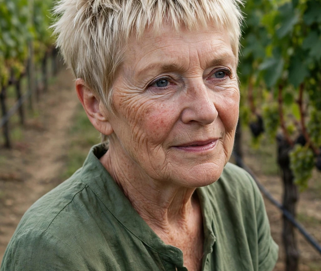 Spiky pixie with micro bangs for women over 50