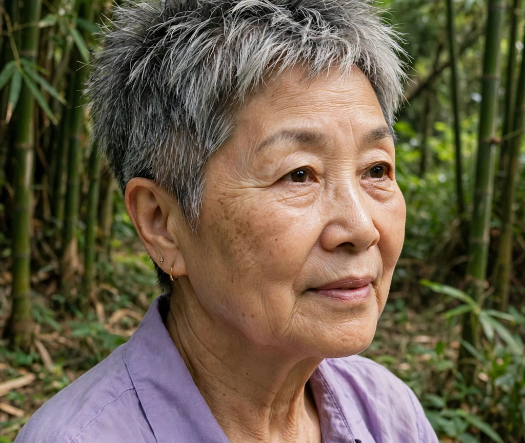 Spiky pixie with tapered sides for women over 50